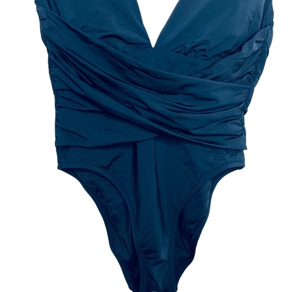 Trina Turk Wrap Front One Piece Swimsuit, NWT, black - Picture 4 of 12